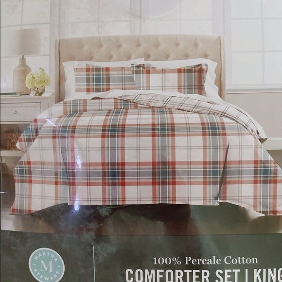 *Holiday Plaid Percale Comforter Set - Picture 2 of 3